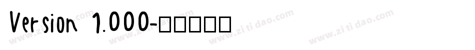 Version 1.000字体转换